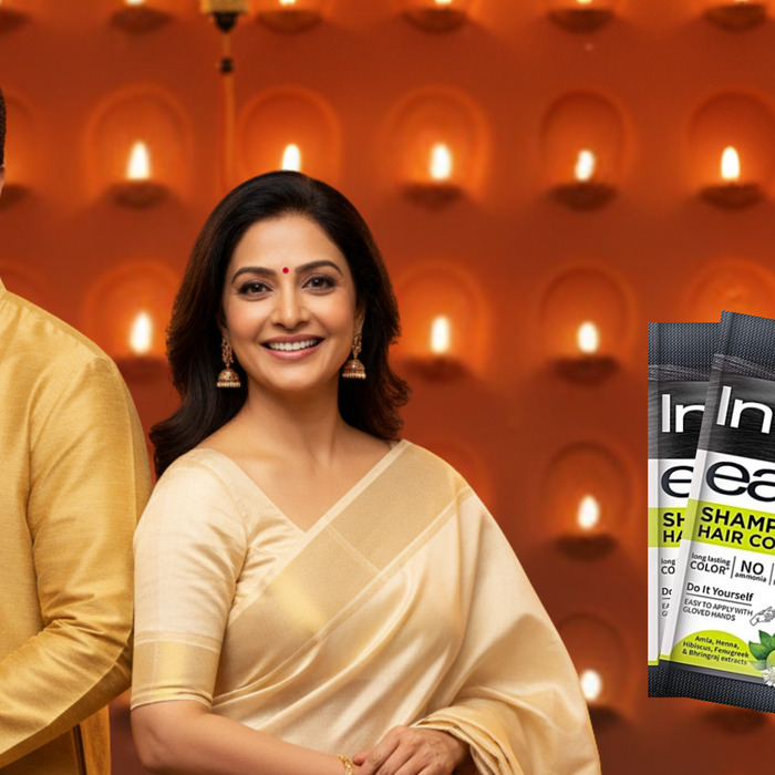 One Shampoo, Double Magic: Cover Greys and Add Festive Shine with Indica Easy Hair Colour