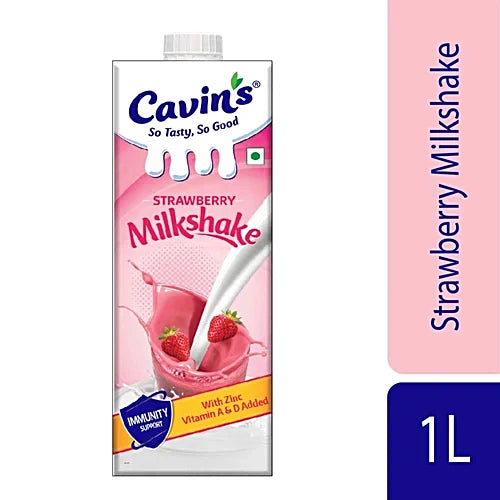 Cavin's Strawberry Milkshake, 1L | Strawberry Milkshake