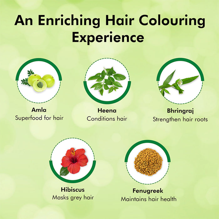 Indica Easy Hair Colour – Natural Black, 9g + 9ml | Ammonia-Free | Enriched with Amla, Henna, Bhringraj, Hibiscus | Covers Greys in 10 Minutes | For Men & Women (Pack of 5)