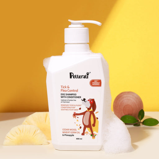 Petterati tick & flea dog shampoo with conditioner
