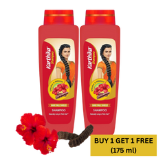 Karthika Hair Fall Shield Shampoo, 175 ml | With The Goodness Of Shikakai & Hibiscus, For Men & Women (BUY 1 GET 1 FREE)