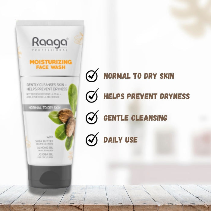 Raaga Professional Moisturizing Facewash for Normal to Dry Skin 80ml