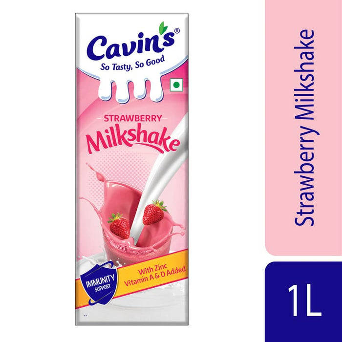 Cavin's Strawberry Milkshake, 1L