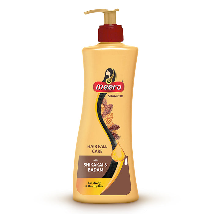 Meera Hairfall Care Shampoo, 340 ml | Goodness Of Badam & Shikakai, For Strong & Healthy Hair | For Men And Women, Paraben Free