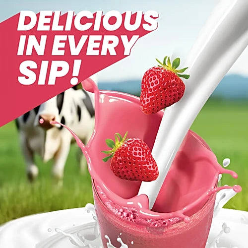 Cavin’s Strawberry Milkshake, 180ml | Strawberry Milkshake