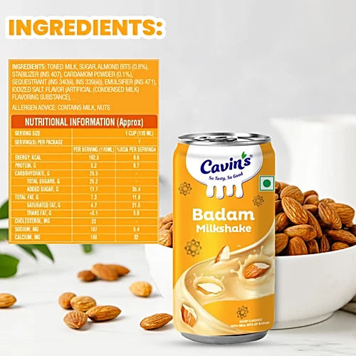 Cavin’s Badam Milkshake, 170 ml | Badam Milkshake