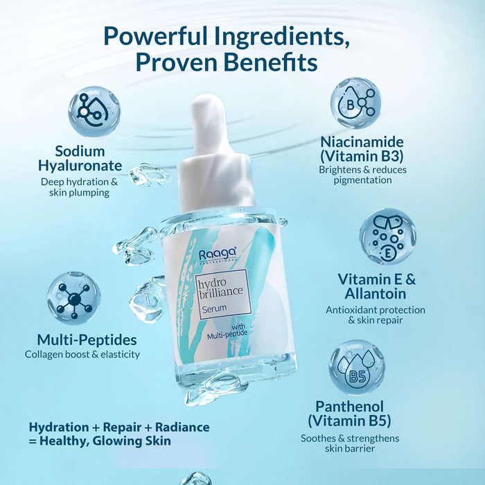 Hydro Brilliance Multi-Peptide Serum | The Art of Hydration: Unlocking Deep and Long-Lasting Moisture | 30ml