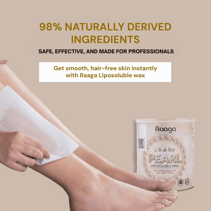 Raaga Professional Liposoluble Wax with Pearl Extract |Refreshing and smooth hair removal |  Suitable for All Skin Types, 800ml