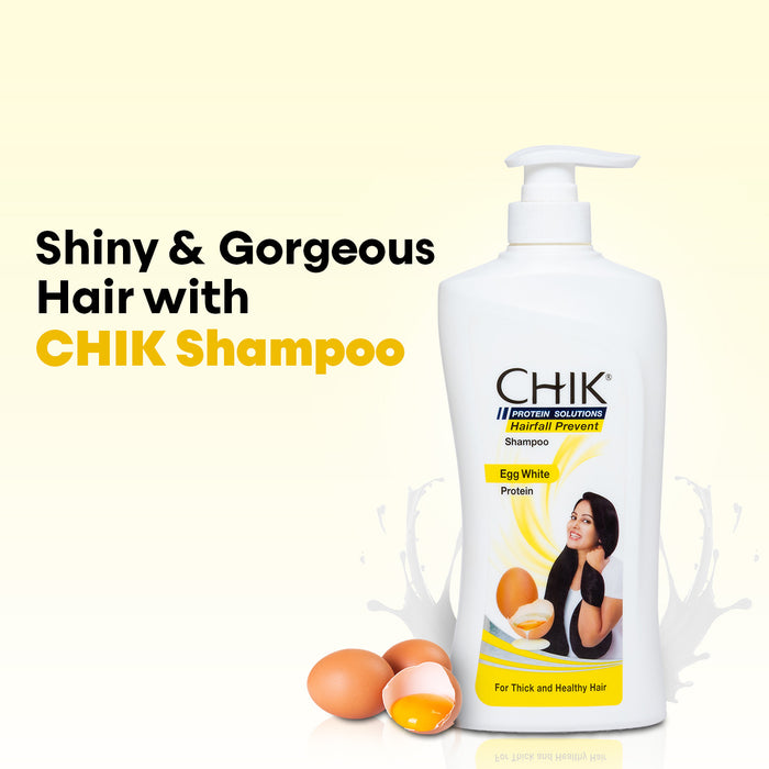 Chik Protein Solution Hairfall Prevent Shampoo, 650 ml | With Goodness Of Egg White, For Thick And Healthier Hair