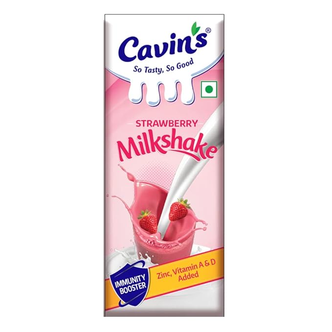 Cavin’s Strawberry Milkshake, 180ml | Strawberry Milkshake