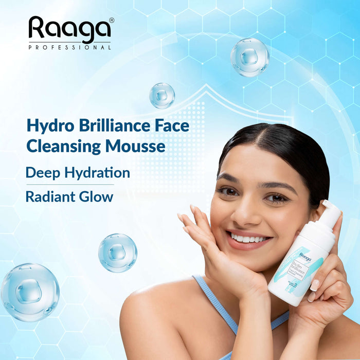 Hydro brilliance face cleansing mousse deep hydration & radiant glow 