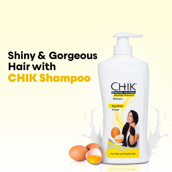 Chik Protein Solution Hairfall Prevent Shampoo, 1000 ml | With Goodness Of Egg White, For Thick And Healthier Hair