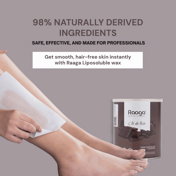 Raaga Professional Liposoluble Wax with Dark Chocolate | Pain free waxing suitable for All skin types, 800ml