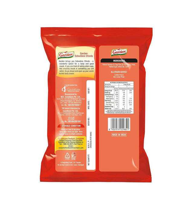 Garden Sabudana Chivda 140g – Light & Crunchy Fasting Snack (Pack of 6)