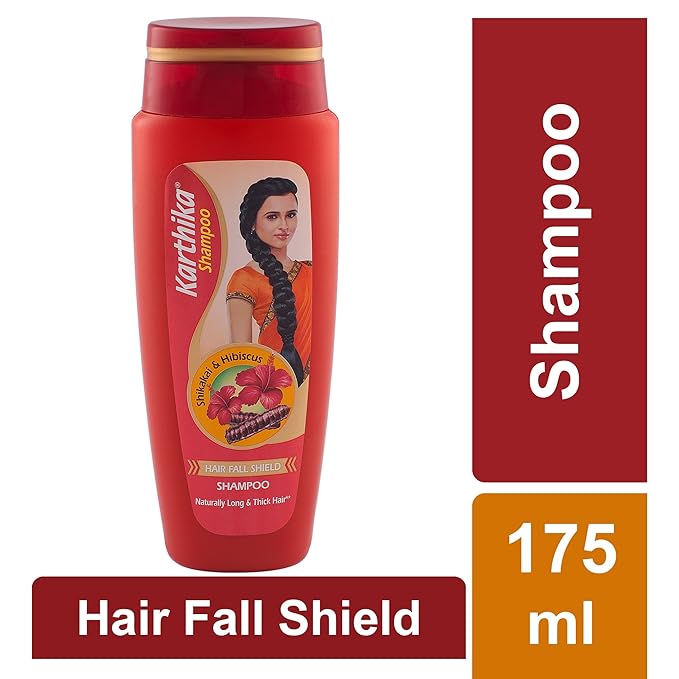 Karthika Hair Fall Shield Shampoo, 175 ml | With The Goodness Of Shikakai & Hibiscus, For Men & Women