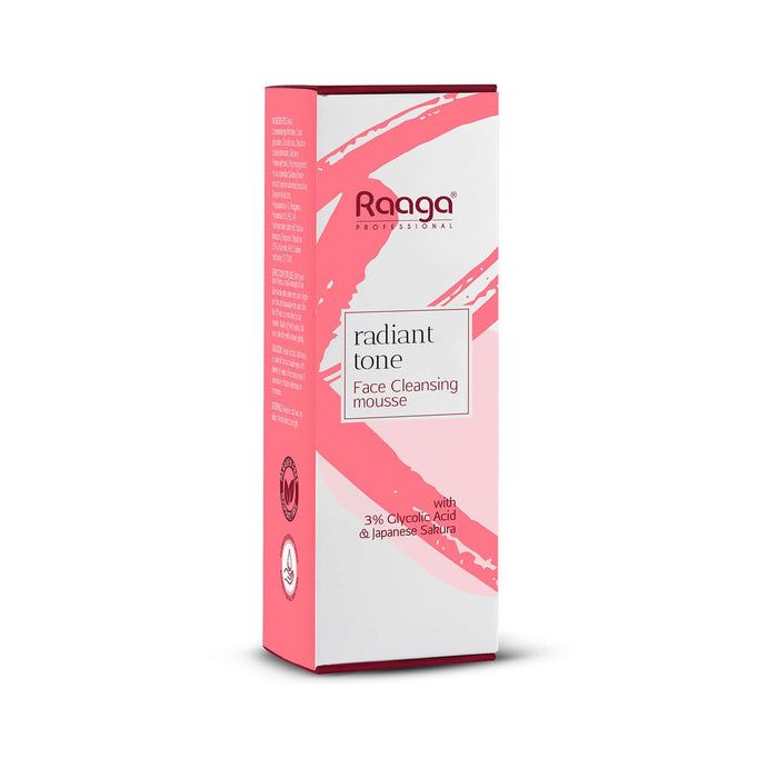 Radiant tone face cleansing mousse with glycolic acid & Japanese sakura  