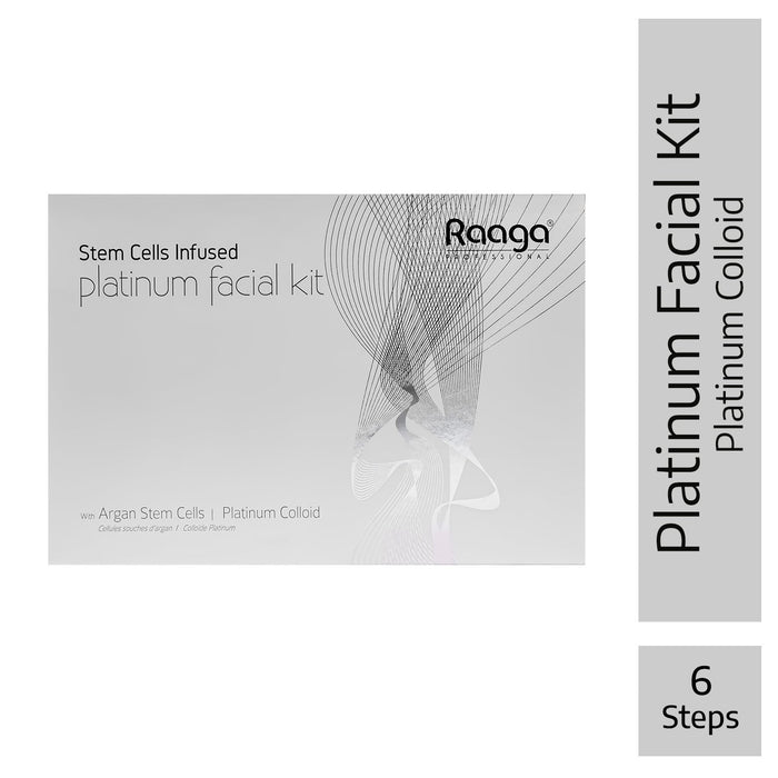 Raaga Professional 7 Step Platinum Facial Kit | 61 gm | For Radiant and Youthful Skin