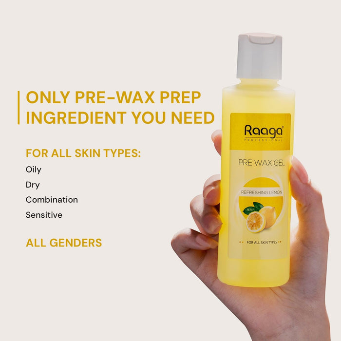 Raaga Professional Pre Wax Gel With Lemon, 250ml | Professional Wax gel with freshness of lemon.