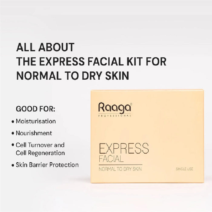 Raaga Professional Express Facial Kit | Formulated for Normal to Dry Skin | 35g (Pack of 6)