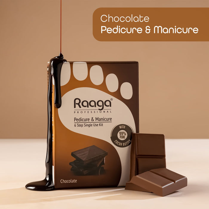 Raaga Professional Manicure Pedicure Chocolate 63g, Brown | A Professional Manicure and Pedicure kit in Chocolate flavour