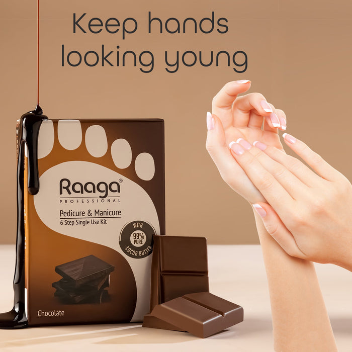 Raaga Professional Manicure Pedicure Chocolate 63g, Brown | A Professional Manicure and Pedicure kit in Chocolate flavour