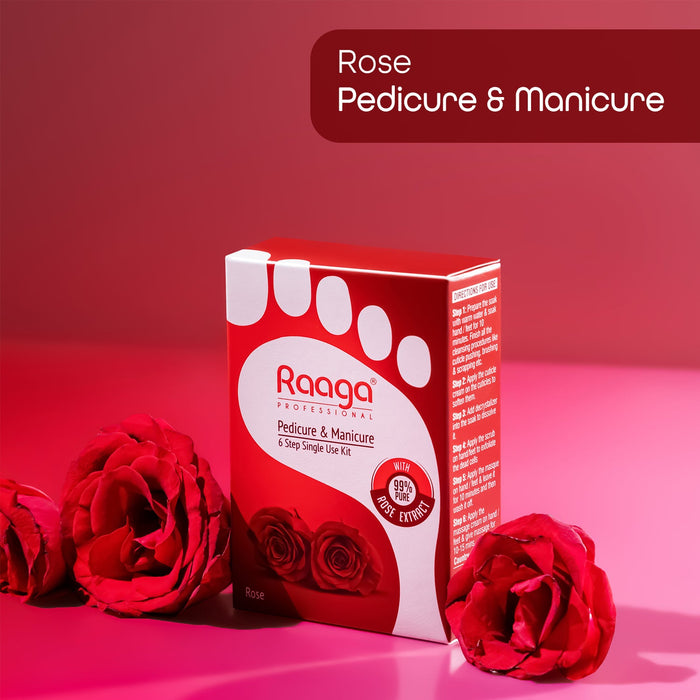 Raaga Professional Manicure Pedicure Rose, 63g | Rose Petals Infused Professional Manicure Pedicure cream