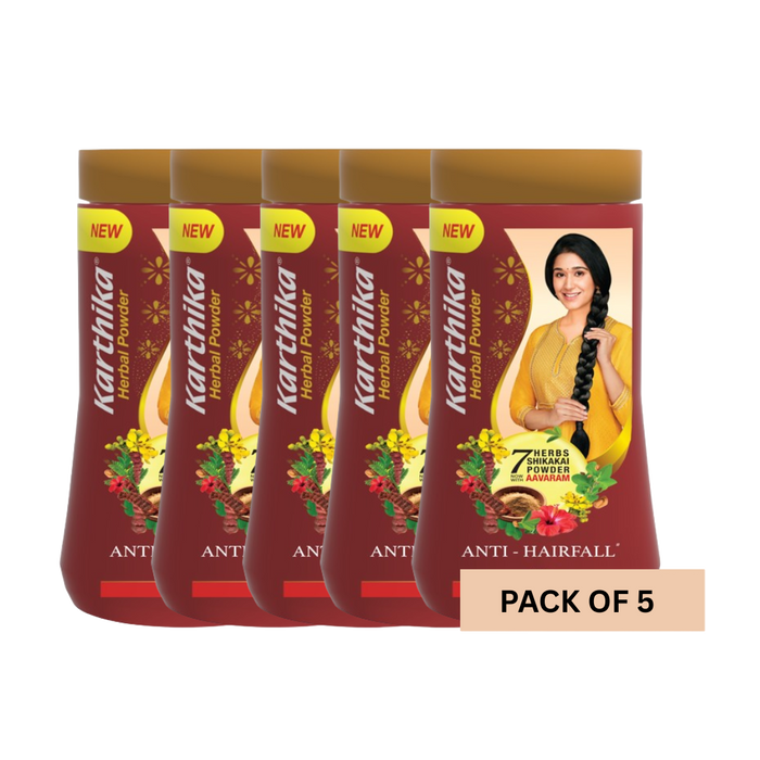 Karthika anti-hairfall herbal powder pack of 5 