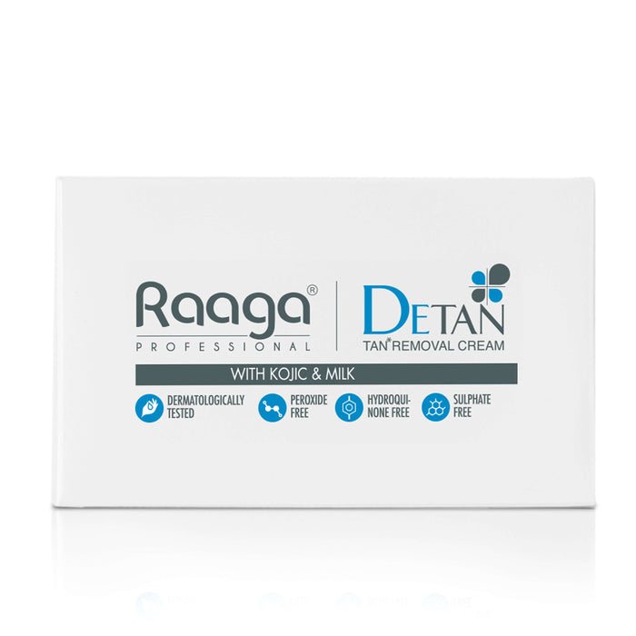 Raaga Professional De-Tan Pack | Tan Removal Cream with Kojic and Milk - 12g x 6 (72 gm)