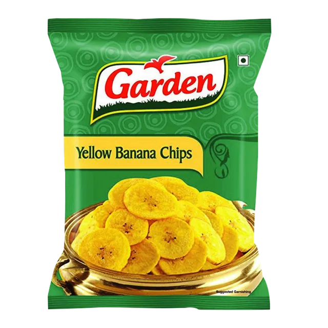 Garden Yellow Banana Chips 150g – Crunchy South Indian Snack | Perfect for Tea-Time, Travel & Light Munching (Pack of 6)