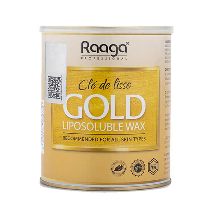 Raaga Professional Gold Liposoluble Body Wax (Metallic Wax) | Dermatologically Tested, Colophony Free (800 ml)