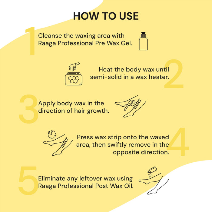 Raaga Professional Gold Liposoluble Body Wax (Metallic Wax) | Dermatologically Tested, Colophony Free (800 ml)