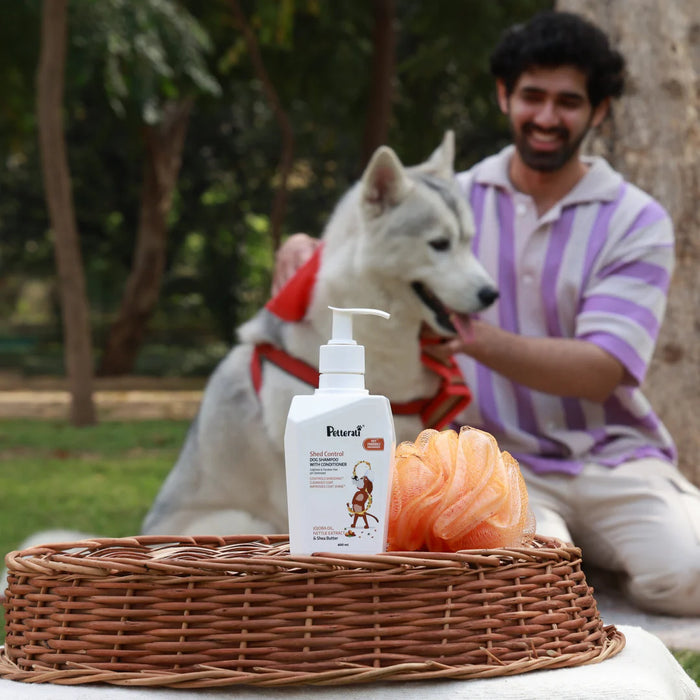 Petterati Shed Control Shampoo | Dog Hairfall Shampoo | Reduces Excessive Shedding for Dogs | 400ml