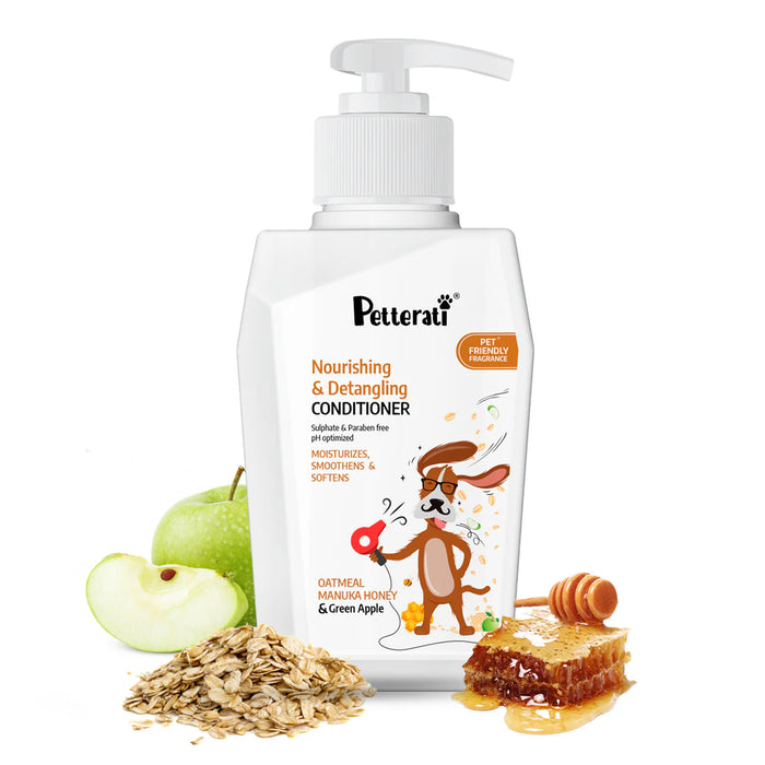 Petterati Nourishing & Detangling Dog Conditioner (400 ML) | Nourishing & Detangling Formula for Soft Coats | For Long-Haired and Thick-Coated Breeds