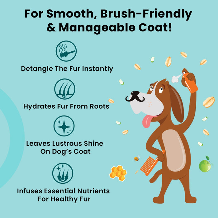 Cleansing & Moisturizing Grooming Kit For Dogs - Shampoo(400ml) + Conditioner (400ml) + Serum (100ml)