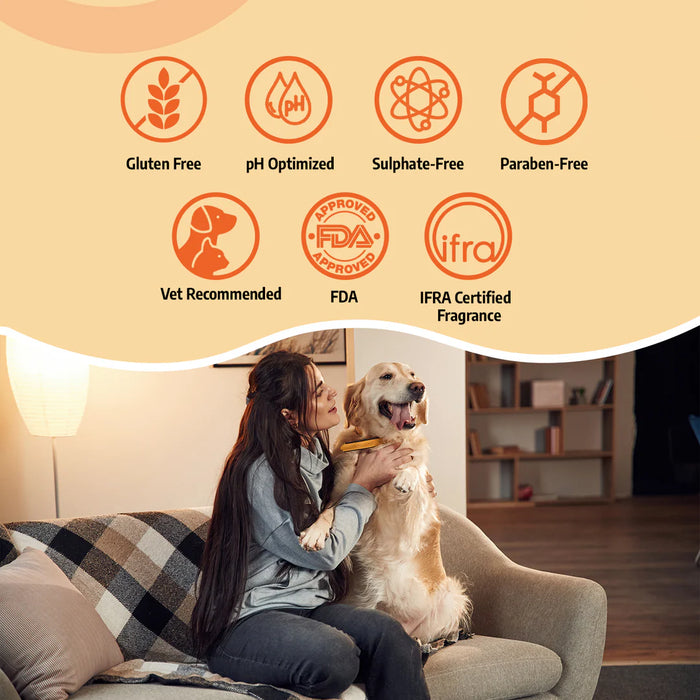 Petterati Tick & Flea Dog Shampoo With Conditioner, 400ml | For All Breeds | Removes Ticks, Fleas