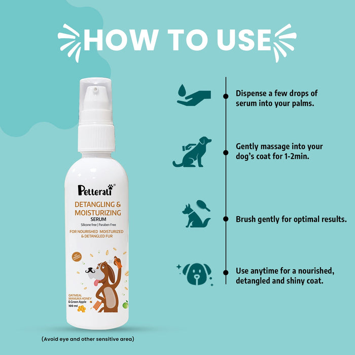 Cleansing & Moisturizing Grooming Kit For Dogs - Shampoo(400ml) + Conditioner (400ml) + Serum (100ml)