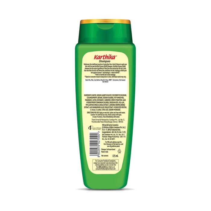 Karthika Dryness Shield Shampoo with Amla, Henna, and Aloe Vera |175 ml