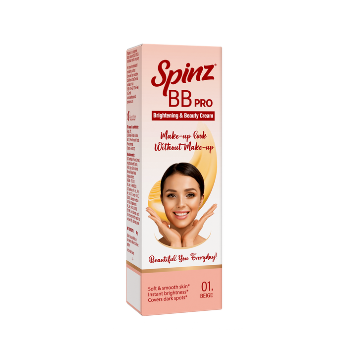 Spinz BB Pro Brightening & Beauty Face Cream (Beige 01), 29g