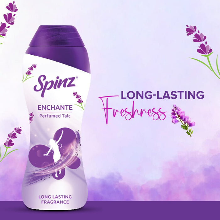 Spinz Enchante Body Talcum Powder for Women 400gm | Spinz Enchante Body Talcum Powder|  Fragrant Talcum Powder for Women