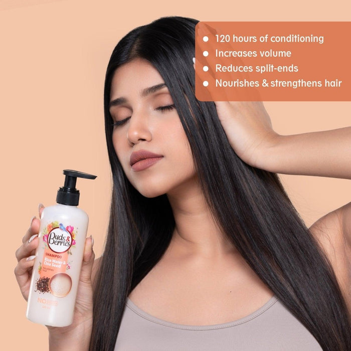 Buds & Berries Rice Water and Chia Seed Shampoo - 300ml | For Maintaining the Dry & Frizzy Hair - Cavinkart