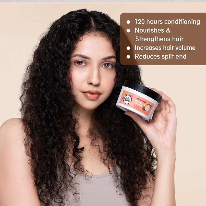 Buds & Berries Rice Water and Chia Seeds Nourishing Hair Mask | Strengthens & Nourishes Hair | 120 Hours of Conditioning | NO Sulphate, NO Paraben | 200ml - Cavinkart