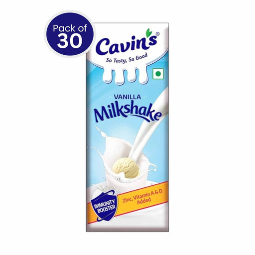 Cavin’s Vanilla Milkshake, 180ml (Pack of 30) | Vanilla Milkshake - Cavinkart