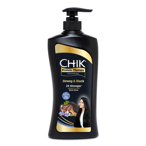 Chik Protein Therapy Thick and Glossy Shampoo | With the Goodness of Badam Protein, Bhringraj Oil, and Black Tea for Gorgeous, Shiny Hair 1L - Cavinkart