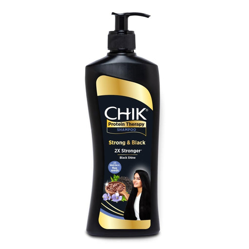 Chik Protein Therapy Thick and Glossy Shampoo | With the Goodness of Badam Protein, Bhringraj Oil, and Black Tea for Gorgeous, Shiny Hair 340 ml - Cavinkart