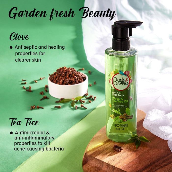 Clove and Tea Tree Oil Acne Fight Facewash for Oily Acne Prone Skin 