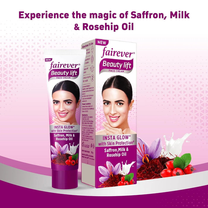 Fairever Beauty Lift Saffron, Milk & Rosehip Oil Face Cream, 50g - Cavinkart