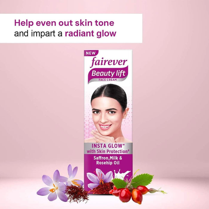 Fairever Beauty Lift Saffron, Milk & Rosehip Oil Face Cream, 50g - Cavinkart