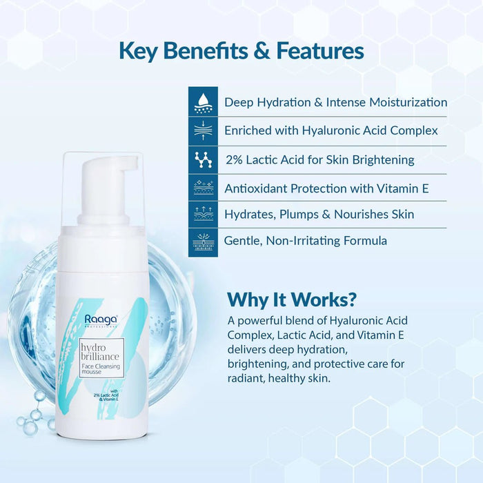 Hydro Brilliance Face Cleansing Mousse | Embrace the Art of Hydration & Gentle Purification | 100ml - Cavinkart