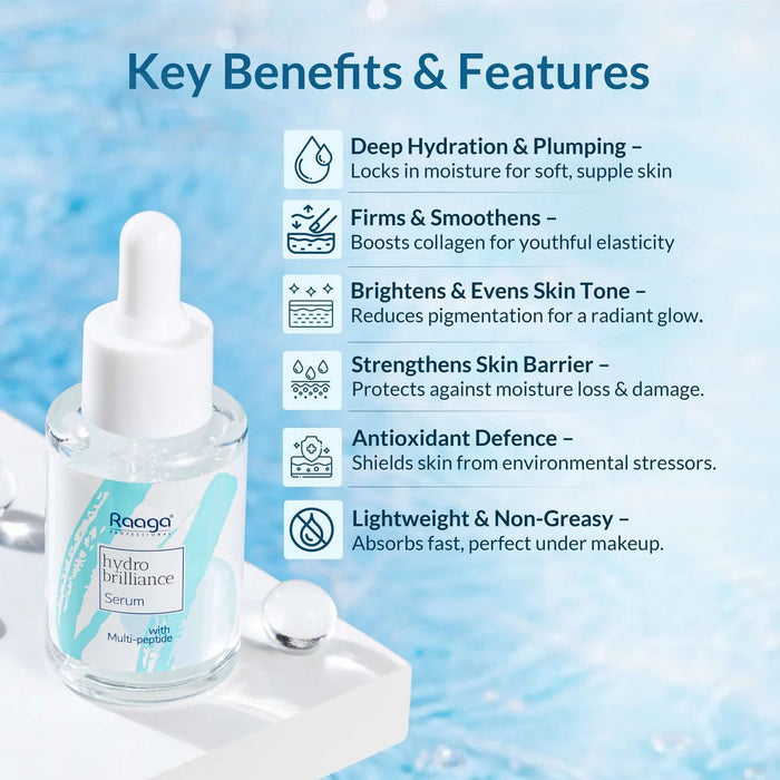 Hydro Brilliance Multi - Peptide Serum | The Art of Hydration: Unlocking Deep and Long - Lasting Moisture | 30ml - Cavinkart