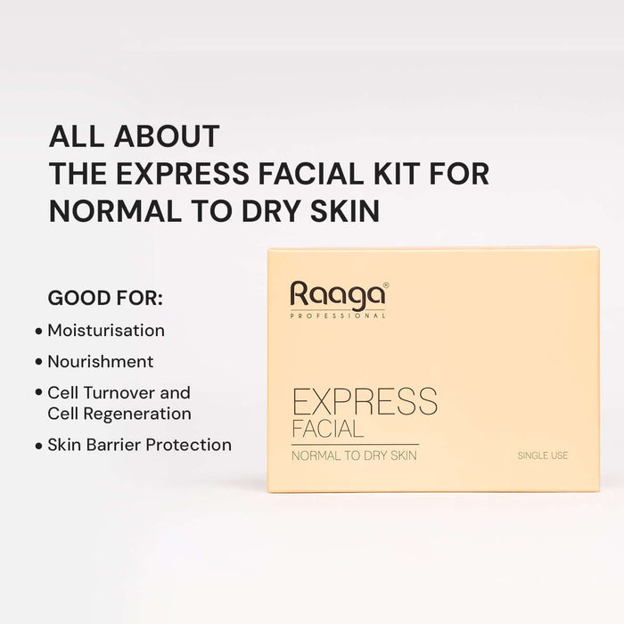 Raaga Professional Express Facial Kit | Formulated for Normal to Dry Skin | 35g (Pack of 6)